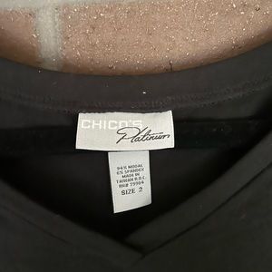 Chicos Platinum long sleeved black t shirt
